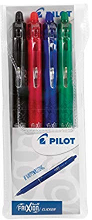 PILOT Tintenroller FRIXION BALL CLICKER 07 BASIC, 4er Etui