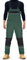 TMG® | Lange Arbeitslatzhose Herren, Grüne Latzhose mit Kniepolstertaschen aus Cordura, viel Stauraum, robust | 54