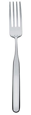 Alessi IS02/12 Collo-Alto, Forchetta da Servizio in Acciaio Inossidabile 18/10, Colore: Argento, Finitura Lucida