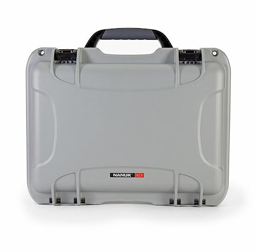 Nanuk 923 Waterproof Hard Case Empty with Incorporated TSA Approved Travel Lock Latches - Silver (923-0005)