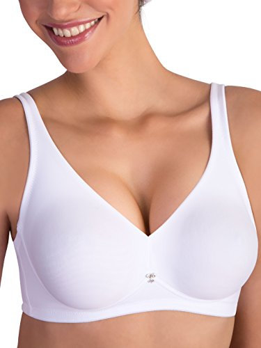 Lady Bella Lingerie Classic Lady PA0193 Reggiseno Contenitivo Strutturato per Taglie Forti in Microfibra Senza Ferretto Coppa D Preformata Spallina Larga by