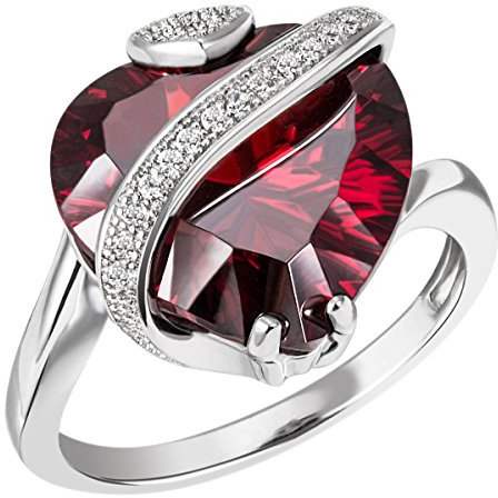 Goldmaid Damen-Ring 925 Sterlingsilber granatfarbener Zirkonia