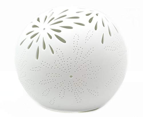 Lampe Kugel Aurea Blume Porzellanlampe Tischlampe