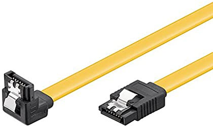 Goobay 93946 Cavo dati S-ATA per HDD, SDD, 6 Gbit Spina SATA tipo L a spina SATA tipo L ad angolo di 90°, 20cm