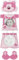 Bieco 3-teiliger Rahmen Teddybär aus Holz als Gibsabdruckset für Foto und 2 Baby-Abdrücke (zb Handabdruck und Fußabdruck) zum selber machen, rosa, Artnr 7600075, 66 x 21 x 1.5 cm, 76000075