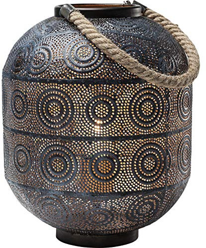Kare Design Bodenleuchte Sultan 30cm, orientalische Leuchte, Stehleuchte, Tischleuchte schwarz, Laterne mit Henkel, (H/B/T) 30x23x23cm