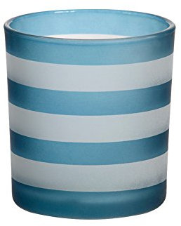 Yankee Candle (YANK6) Coastal Living Portacandele in vetro, blu, 7 x 7 x 7,5 cm