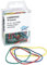 Wedo 113010099 Gummiringe in SB-Klarsichtdose, 15 Gramm, sortierte Größen und Farben