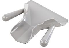Vogue Dual Handle Chip Scoop, Grey, High Heat ABS Plastic, Large Opening for Fast Service, DP022