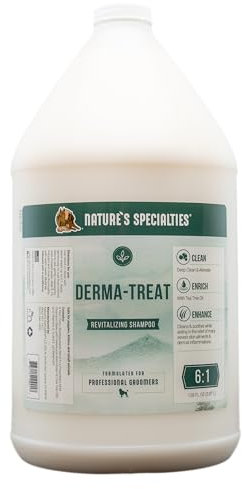 Nature's Specialties Derma-Treat Hundeshampoo - Natürliches Medizinisches Shampoo für Juckende Haut - Enthält Teebaumöl zur Beruhigung von Hautirritationen - Lindert Juckende Haut, 3.8L