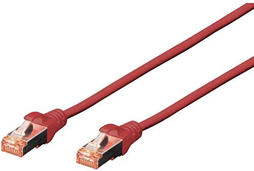 Digitus LAN cable Cat 6 – 2 m – S/FTP shielded – 1 Gbps – 250 MHz – PoE++ – AWG 27/7 – LSZH – RJ45 network cable – Compatible with Cat6A and Cat7 – Red