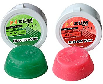 ZumWax Rub On Wax Ski/Snowboard/Nordic Probepackung – Universal & Chill – je 20 g, einfacher Korkapplikator, langanhaltend, Vanilleduft, hergestellt in den USA, PFAS-frei, schnelles Wachsen auf