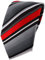 TigerTie Designer Krawatte in rot silber grau weiss gestreift - Tie Binder