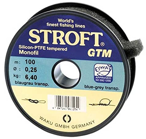 STROFT GTM Monofile Angelschnur 100m - Hochleistungs Schnur mit Top Linear- & Knotenfestigkeit, Geschmeidigkeit & Sensibilität