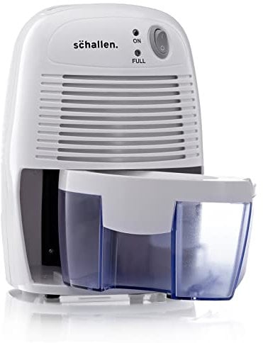 Schallen 500ml Mini Portable Compact Air Dehumidifier for Damp, Mould, Moisture in Home, Kitchen, Bedroom, Caravan, Office, Garage, Bathroom, Basement (White)
