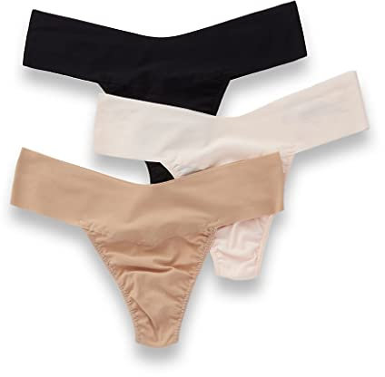 Hanky Panky Women's BAREA Eve Natural Rise Thong Rolled Granite Thongs