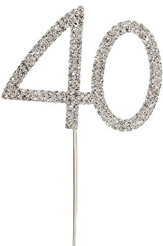 Sparkly Diamante Cake Topper Number 40 Sale Price