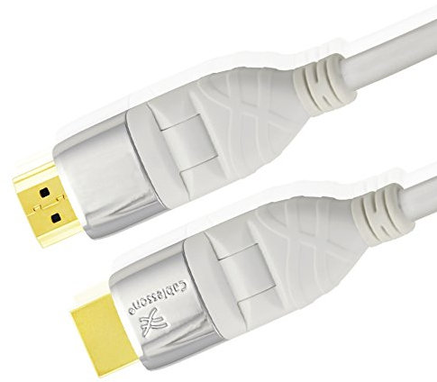 Mackuna Flex 4M HDMI Flexible Cable Adjustable Swivel & Rotating 24K Gold (v2.0/1.4a 21Gbps) 1080p, 4k, 3D, PS4, XBOX ONE, DVD, Blu-ray, SKY HD, VIRGIN BOX, UHD, FULL HD LCD, ARC, TrueHD Audio