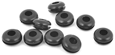 sourcing map Gummidichtung doppelseitig 5 mm x 8 mm Schwarz, 10 Stück
