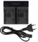 vhbw Dual Ladegerät kompatibel mit JVC Everio GZ-HM330SEU, GZ-HM335, GZ-HM335BEU, GZ-HM430, GZ-HM430SEU Kamera Camcorder Action Cam-Akku - Ladeschale