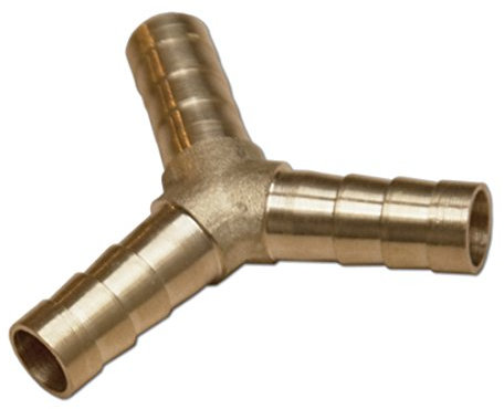 Druckluft Schlauchverbinder mit Stecknippel Y-Stück Messing Druckluftanschluss 6 mm