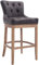 CLP Barhocker Lakewood Echtleder-Bezug I Gepolstert I Gestell Aus Hellem Holz, Farbe:braun