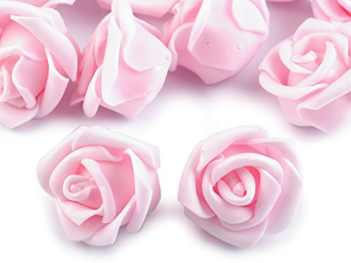 maDDma 10 Deko-Rose Rosenblüte Rosenkopf 3-4cm Moosgummirosen Foamrosen Schaumrosen, Farbwahl