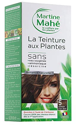 Martine Mahé Teinture aux Plantes 3 Applications 125 ml N°5 Châtain Clair Doré