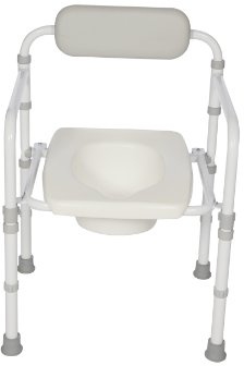 Homecraft Uni-Frame Folding Toilet Frame with Seat, Foldaway Toilet Surround, Toilet Grab Bar, Adjustable Height Handrail, Safety Device, Toilet Support Aid for Eldery, Handicapped, and Disabled