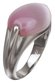 Orphelia Damen-Ring Pink Cateye 925 Sterling Silber mit Zirkonia Gr. 52 (16.5) ZR-3618/52