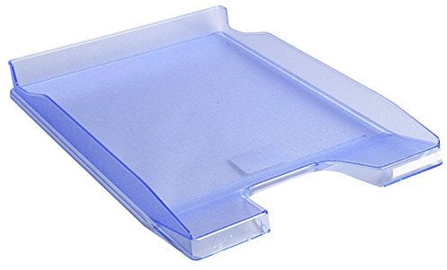 Exacompta 11410D Premium Briefablage Combo Mini DIN A4. Idealer Briefkorb für Ihre Organisation. Robuster und stapelbarer Ablagekorb eisblau transparent