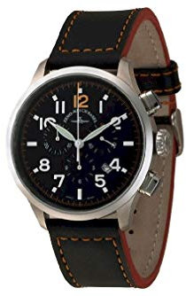 Zeno Watch Basel Herrenuhr Analog Quarz mit Leder Armband 6302-5030Q-a15