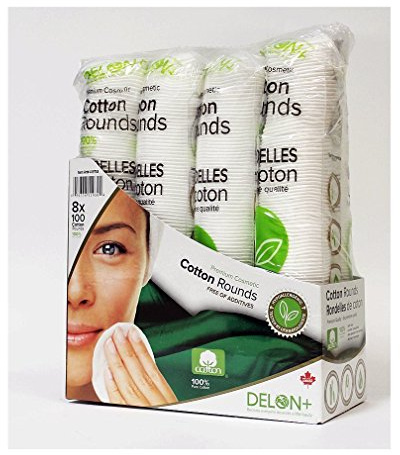 Delon 100% Cleansing Cotton Rounds, 800 Count by Delon 100% Cleansing Cotton