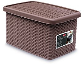 Stefanplast 30032 Mehrzweck-Behälter, Aufbewahren, In Rattanoptik aus Kunststoff, 19 x 29 x 16 cm