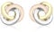 CARISSIMA Damen-Ohrstecker Carissima 9ct 3 Colour Square Knot Stud Earrings 375 Tricolor - 3.55.8269