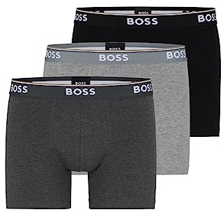 BOSS Mens Bodywear 3 Pack Boxer Shorts with Logo Detail