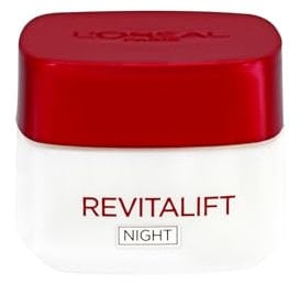 L’Oréal Paris Revitalift Hydrating Night Cream, Anti-Wrinkle Moisturising Formula to Reinforce Skin Elasticity, Smoother and Firmer Skin, Pro-Retinol and Elasti-Peptides, 50ml