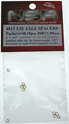 NSR Zubehör 804813 Axle Spacers 3/32 brass - 1,00mm (10 Stück)
