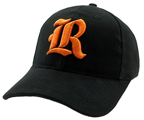 4sold Casual Baseball Gothic B Letter Cap Caps Snap Back Hat Hats Snapback Trucker Cap Headwear (Black R orange)
