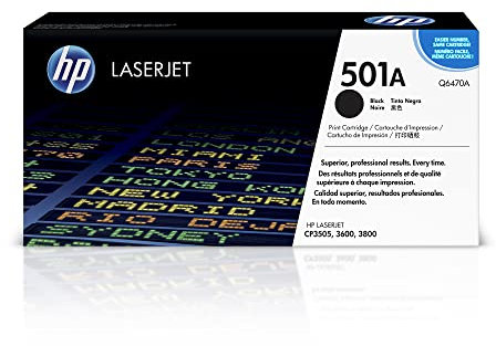 Hewlett-Packard HP 501A (Q6470A) Schwarz Original Toner für HP Color Laserjet 3600, CP3505, Laserjet P2014