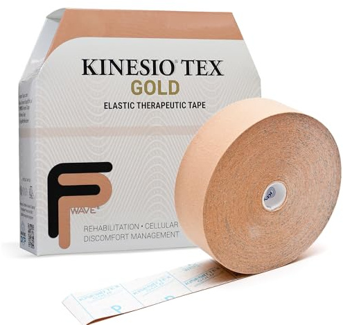 Kinesio Taping - Elastic Therapeutic Athletic Tape Tex Gold FP - Bulk Roll - Beige – 2 in. x 103 ft