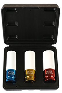 Laser 6294 Alloy Wheel Nut Sockets, Set of 3, Variety pack