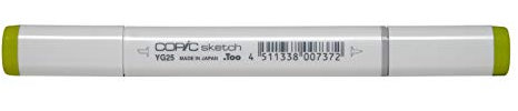 COPIC Sketch Marker Typ YG - 25, Celadon Green, professioneller Pinselmarker, mit einer Super-Brush-Spitze und einer Medium-Broad-Spitze