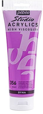 Pébéo - Acrylique Fine Studio Acrylics - Peinture Acrylique Violet - Violet-Bleu Iridescent - 250 ml 169356