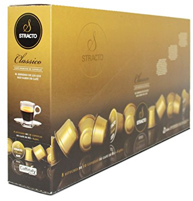 Stracto - Cápsulas de Café - Tray Box Classico - Estuche 80 Unidades