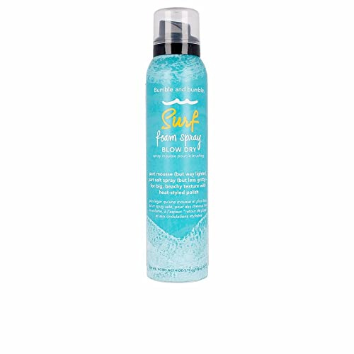 Bumble and bumble. Surf Foam Spray Blow Dry Hair Lightweight Volume Mousse | Adds Beachy Texture + Hold | UV Protection| For Fine to Medium Wavy, Straight Hair Types, 4 Ounce