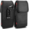 iPhone 7 8 Plus Belt Clip Case,iNNEXT PLUS SIZE PouchCase Holster for Note8 Galaxy S8 plus/iPhone XS Max/iPhone XR Oxford Canvas Vertical/Horizontal Case w/Steel Belt Clip Holster,Black