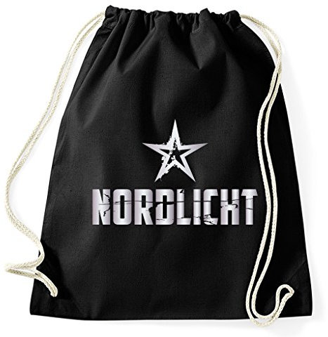 STYLETEX23 Nordlicht Turnbeutel Sportbeutel, schwarz