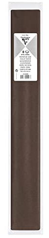 Clairefontaine 95449C - Packung mit 8 Bogen Seidenpapier, 18g, 50x75cm, ideal für Deko und Bastelaktivitäten, Schokoladenbraun, 1 Stück
