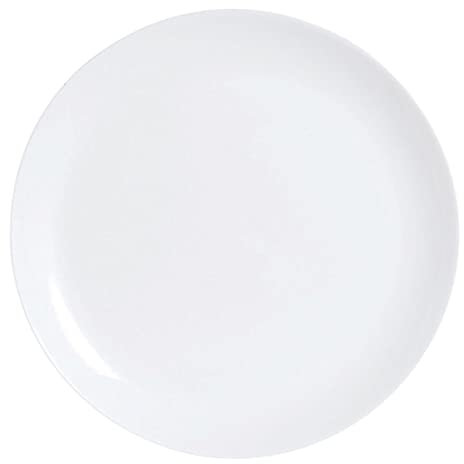 Luminarc D6905 Assiette - 25 cm-Diwali, Opale-Verre trempé, Blanc
